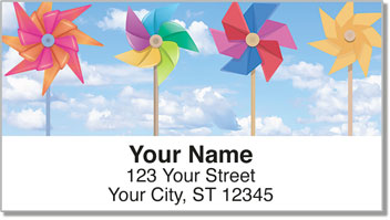 Retro Pinwheel Address Labels