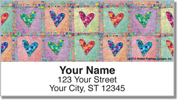 Patchwork Heart Address Labels
