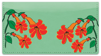 Hanging Flower Checkbook Cover