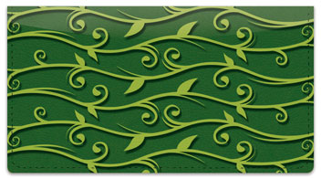 Green Vine Checkbook Cover