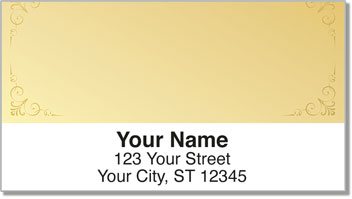 Gold Corner Scroll Address Labels