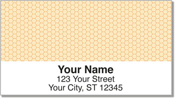 Orange Honeycomb Address Labels