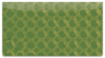 Green Bubble Pattern Checkbook Cover