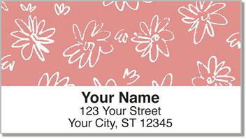 Girly Flower Address Labels