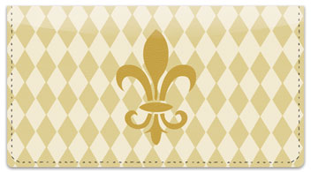 Gold Fleur de Lis Checkbook Cover