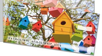 Wooden Birdhouse Side Tear Checks