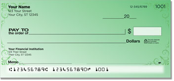 Green Corner Scroll Checks