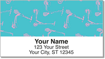 Motor Scooter Address Labels