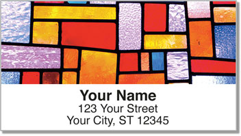 Glass Art Address Labels