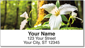 White Trillium Address Labels