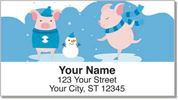 Pink Pig Address Labels