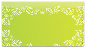 Yellow Leaf Border Checkbook Cover