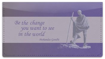 Gandhi Checkbook Cover