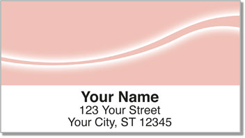 Pink Swoosh Address Labels