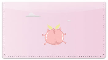 Flying Pig Checkbook Cover