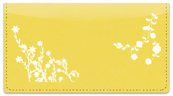 Flower Silhouette Checkbook Cover