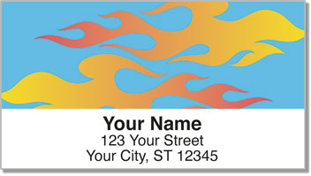 Flame Graphic Address Labels