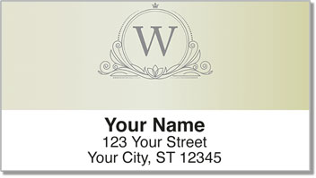 W Monogram Address Labels