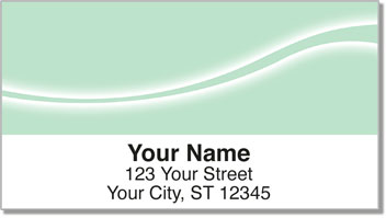 Green Swoosh Address Labels