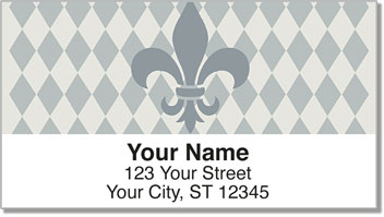 Silver Fleur de Lis Address Labels