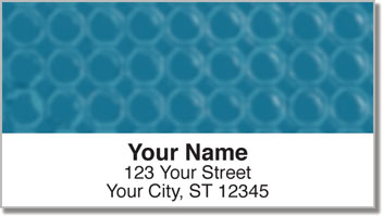 Blue Bubble Pattern Address Labels