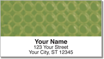 Green Bubble Pattern Address Labels