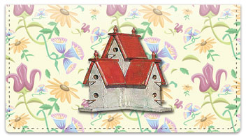 Fancy Birdhouse Checkbook Cover