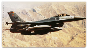 F-16 Fighter Jet Checkbook Cover