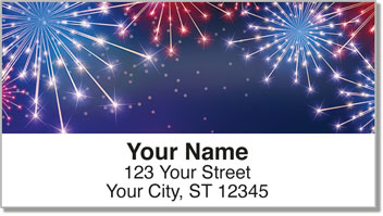 Patriotic Fireworks Address Labels