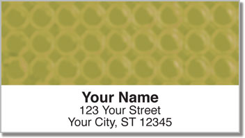 Gold Bubble Pattern Address Labels