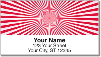Red Starburst Address Labels
