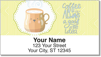 Cup of Coffee Address Labels