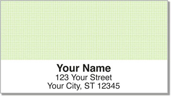 Green Cross-Hatch Address Labels