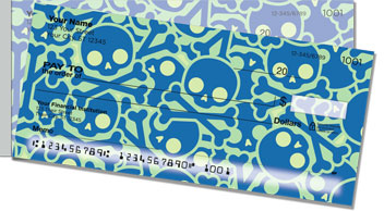 Cute Skull & Crossbones Side Tear Checks