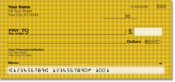 Yellow Houndstooth Checks