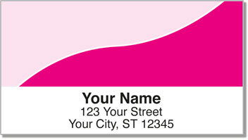Pink Graceful Line Address Labels