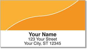 Orange Graceful Line Address Labels