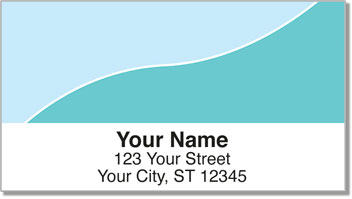 Blue Graceful Line Address Labels