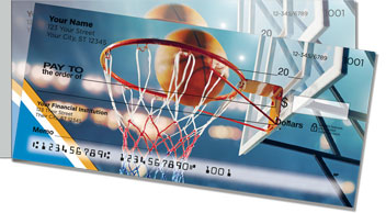 Blue & Orange Basketball Side Tear Checks