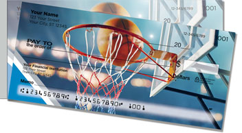 Blue & Silver Basketball Side Tear Checks