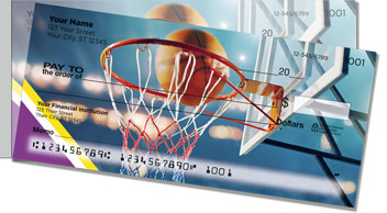 Purple & Gold Basketball Side Tear Checks