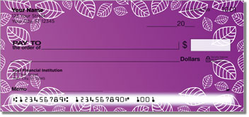 Purple Leaf Border Checks
