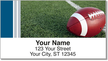 Blue & Silver Football Fan Address Labels