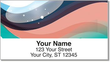 Flowing Ribbon Address Labels