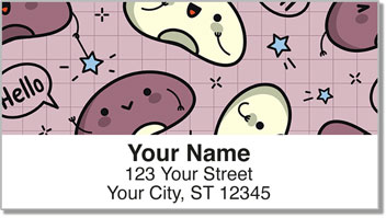Cartoon Kidney Bean Address Labels