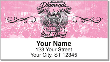 Biker Chick Address Labels