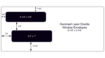 Gummed Laser Check Envelopes