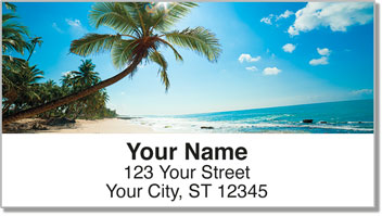 Tropical Coastline Address Labels