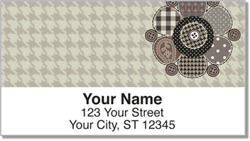 Button Flower Address Labels