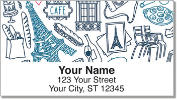 Paris Fun Address Labels